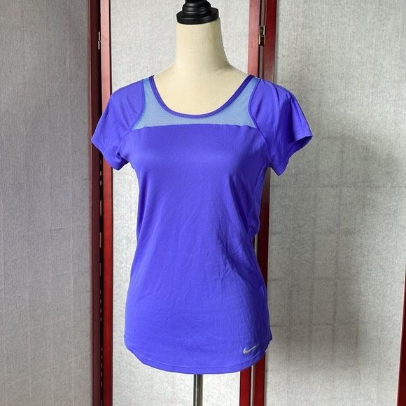 Nike Dri-Fit Purple Athletic Tee with Mesh Accents (Size: Small)