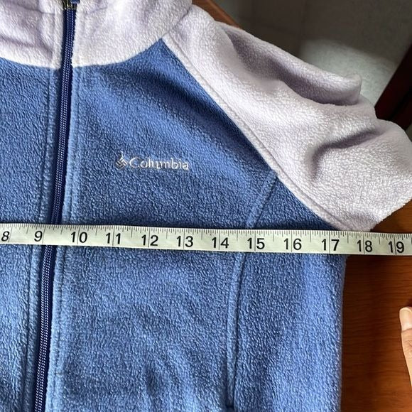 Kids Columbia PeriwinkleLilac Purple Full Zip Fleece Jacket (Size: Kid’s Medium)