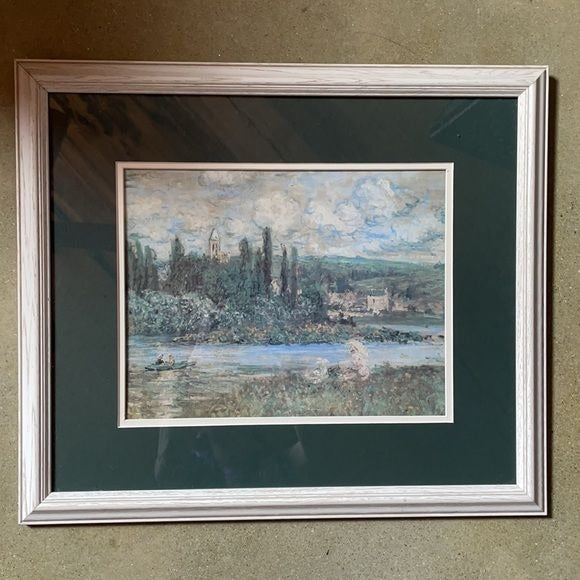 Monet Framed Print of View of Vetheuil Sue Seine 1880