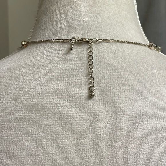 LOFT Beaded Double Necklace with Clasp on the Back of the Neck