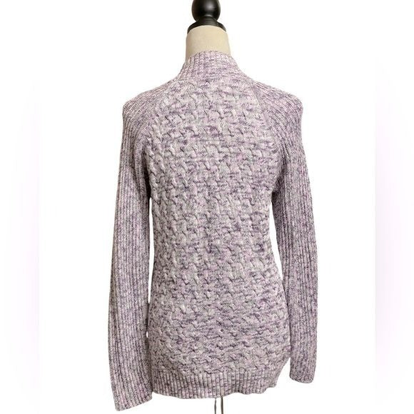 Croft & Barrow Multicolored Mock Neck Pullover Knit Sweater (Size: Medium)