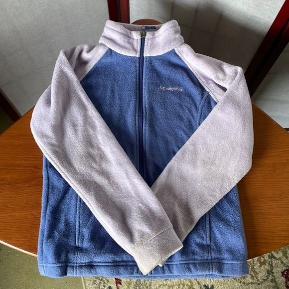 Kids Columbia PeriwinkleLilac Purple Full Zip Fleece Jacket (Size: Kid’s Medium)