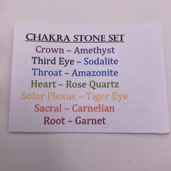 Seven Chakra Stone Set Made with All Tumbled Stones Help yourself Find Balance