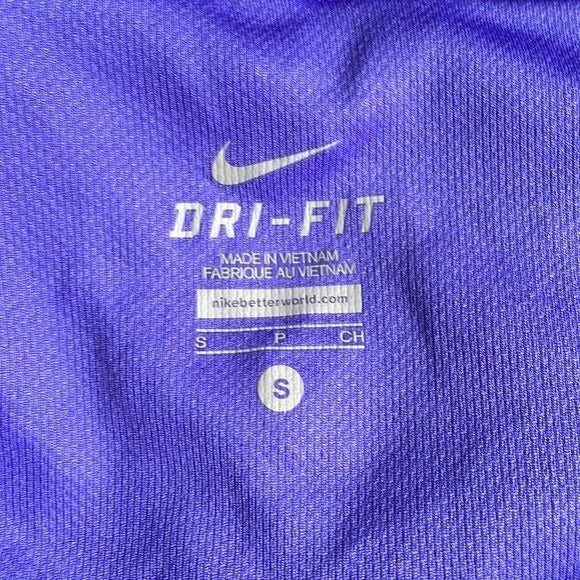Nike Dri-Fit Purple Athletic Tee with Mesh Accents (Size: Small)