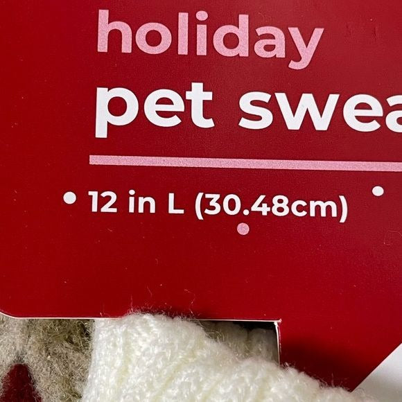 Holiday White Cable Knit Pet Sweater Keep your Fur Babies Warm & Fashionable