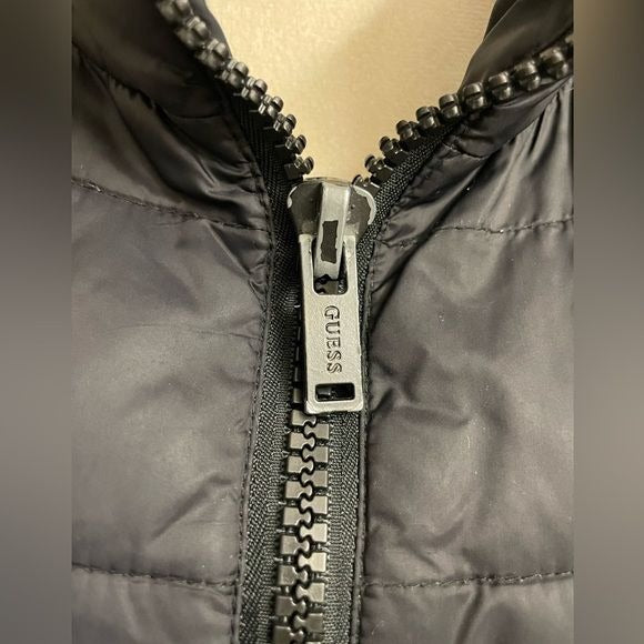 Guess Women’s Black Full Zip Puffer Coat (Size: Large)